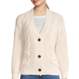 HL Affair cable knit chunky cardigan sz S